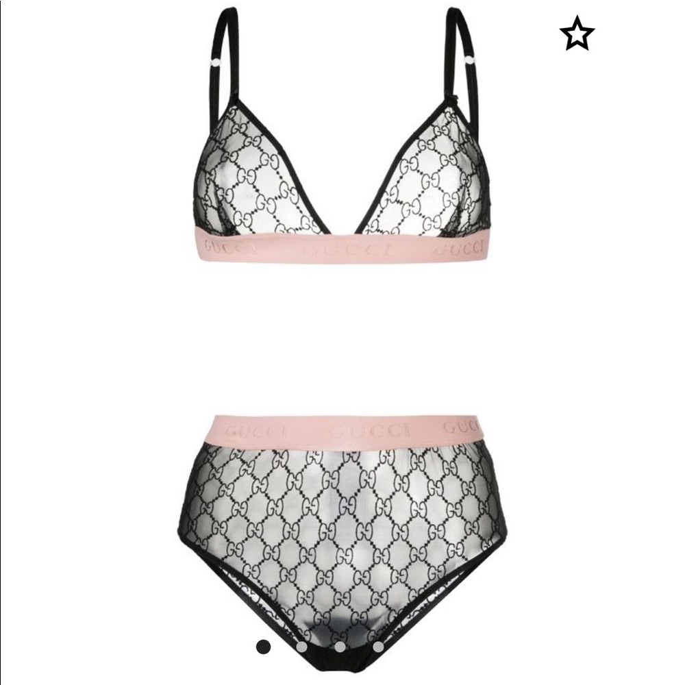 Gucci embroidered lingerie